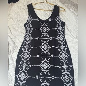 Black & White, Short & Light Weight Summer Sun Dress